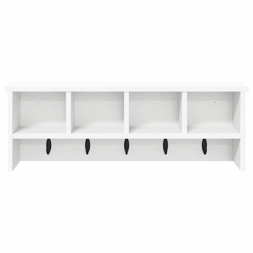 Vægmonteret Jakkeholder Vægmonteret Hvid 75 x 16 x 26 cm