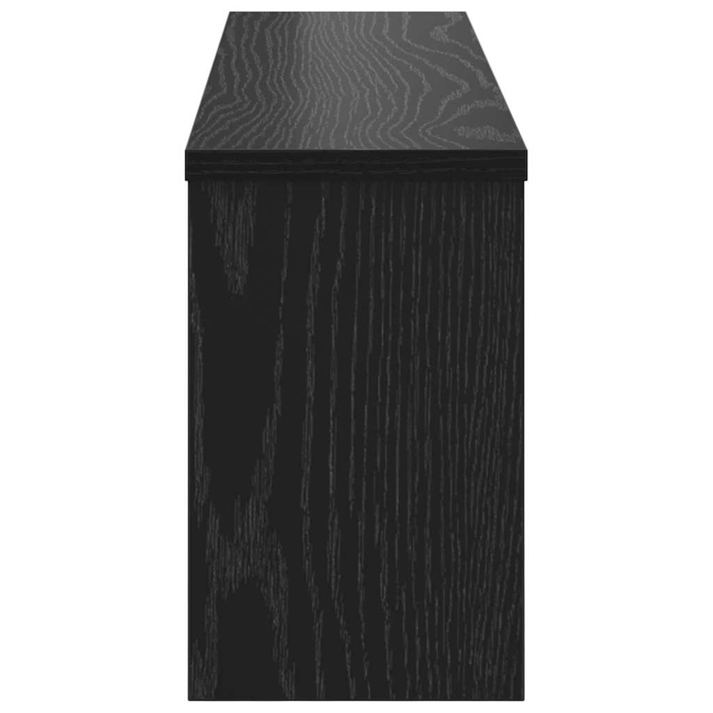 Vægmonteret Jakkeholder Sort eg 75 x 16 x 26 cm Konstrueret træ