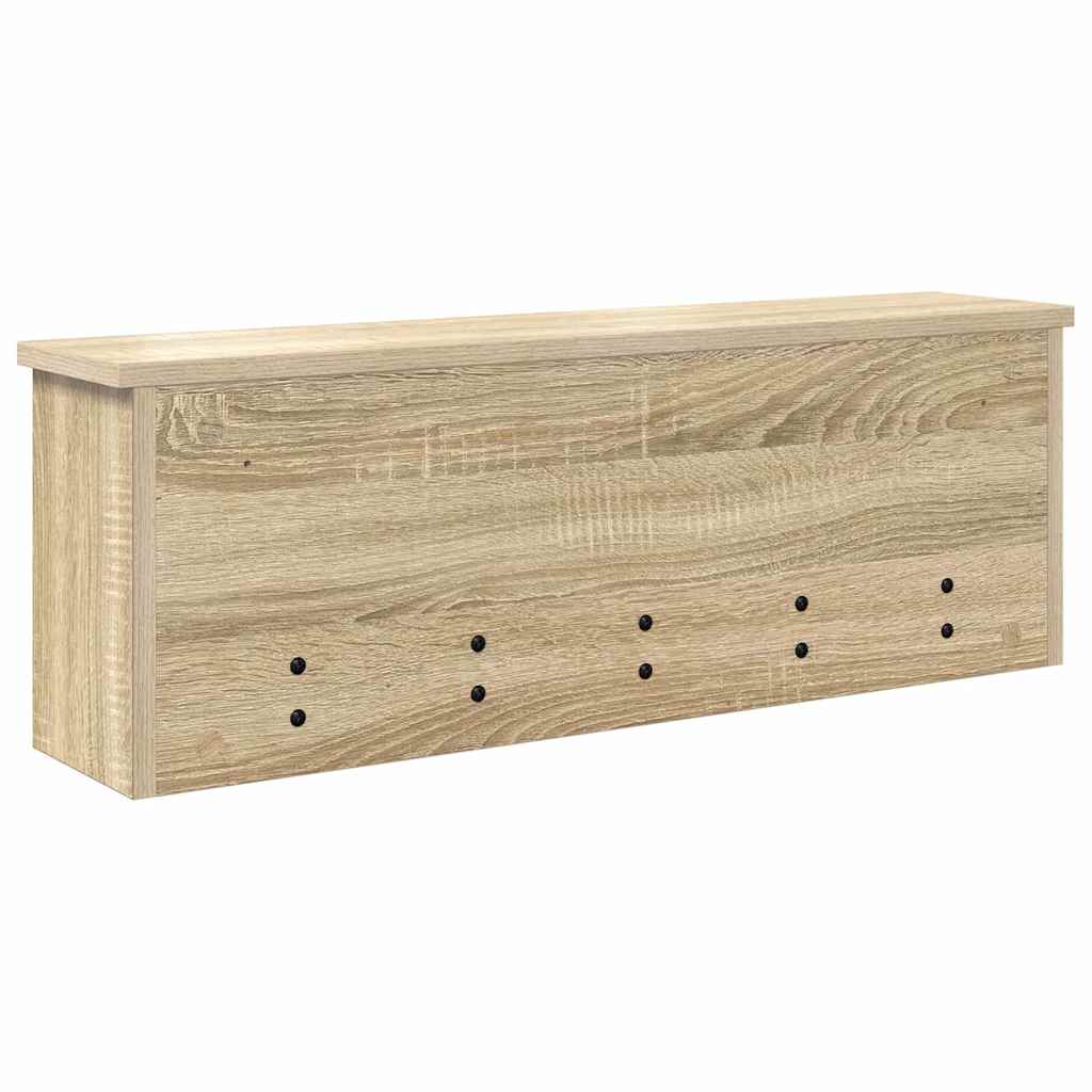 Vægmonteret Jakkeholder med hylde Sonoma eg 75 x 16 x 26 cm