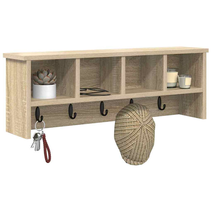 Vægmonteret Jakkeholder Vægmonteret Sonoma eg 75 x 16 x 26 cm