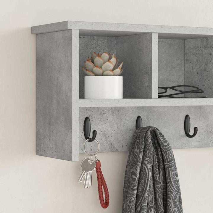 Vægmonteret Jakkeholder Vægmonteret Beton Grå 75 x 16 x 26 cm