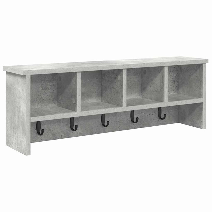 Vægmonteret Jakkeholder Vægmonteret Beton Grå 75 x 16 x 26 cm