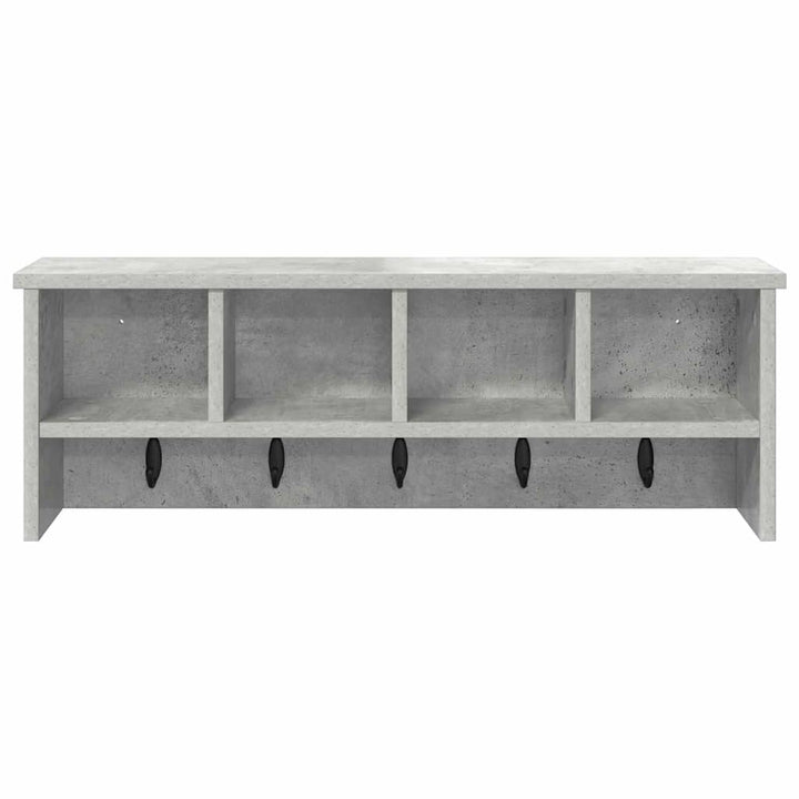 Vægmonteret Jakkeholder Vægmonteret Beton Grå 75 x 16 x 26 cm