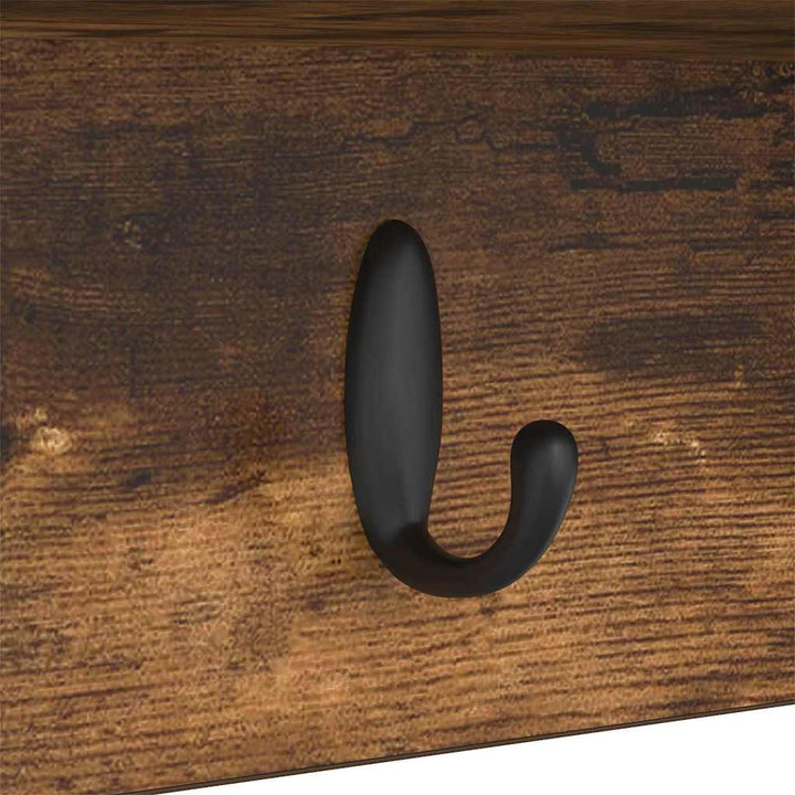 Vægmonteret Jakkeholder Vægmonteret Røget eg 75 x 16 x 26 cm