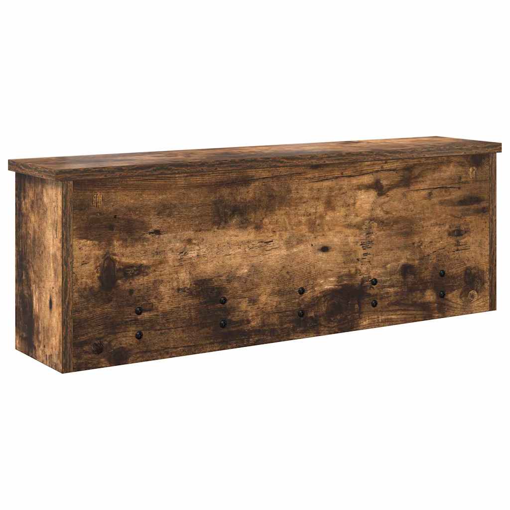 Vægmonteret Jakkeholder med hylde Røget eg 75 x 16 x 26 cm