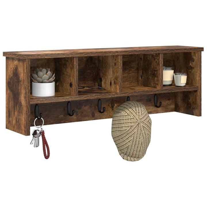 Vægmonteret Jakkeholder Vægmonteret Røget eg 75 x 16 x 26 cm