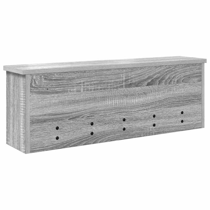 Vægmonteret Jakkeholder med hylde Grå Sonoma 75 x 16 x 26 cm