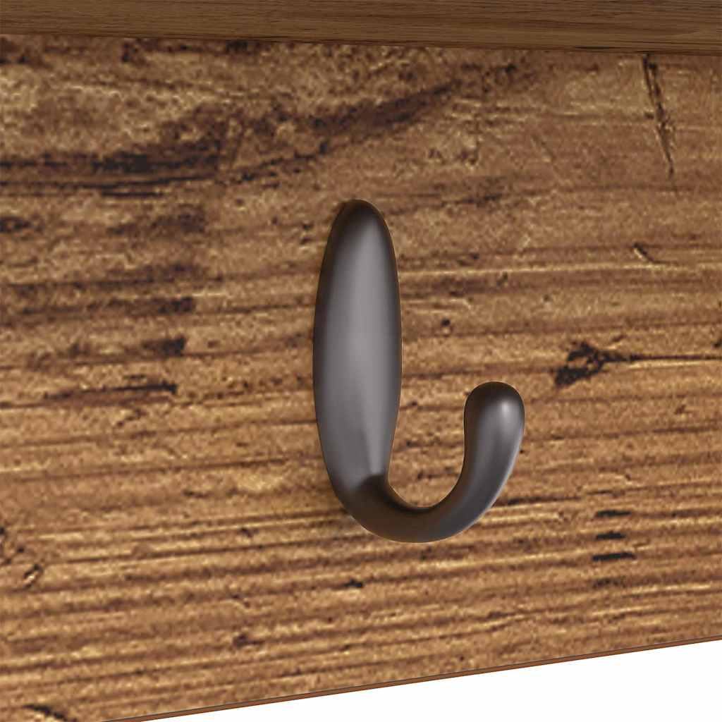 Vægmonteret Jakkeholder Vægmonteret Gammelt træ 75 x 16 x 26 cm