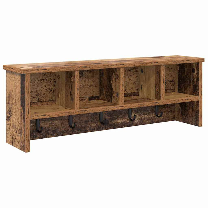 Vægmonteret Jakkeholder Vægmonteret Gammelt træ 75 x 16 x 26 cm