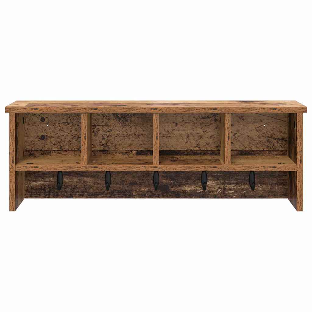 Vægmonteret Jakkeholder Vægmonteret Gammelt træ 75 x 16 x 26 cm