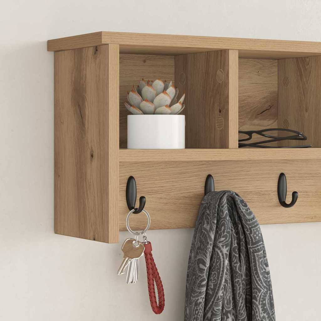 Vægmonteret Jakkeholder Artisan Egetræ 75 x 16 x 26 cm