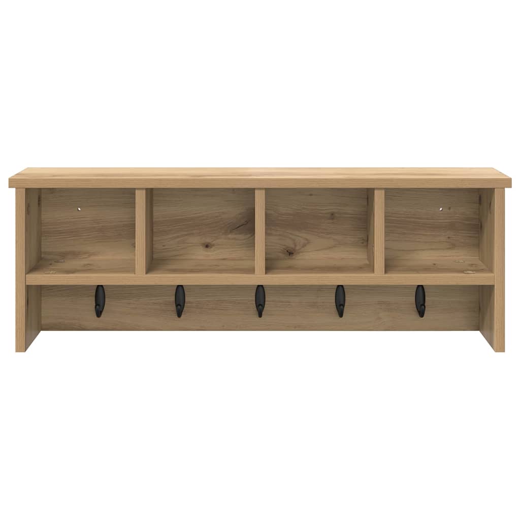 Vægmonteret Jakkeholder Artisan Egetræ 75 x 16 x 26 cm