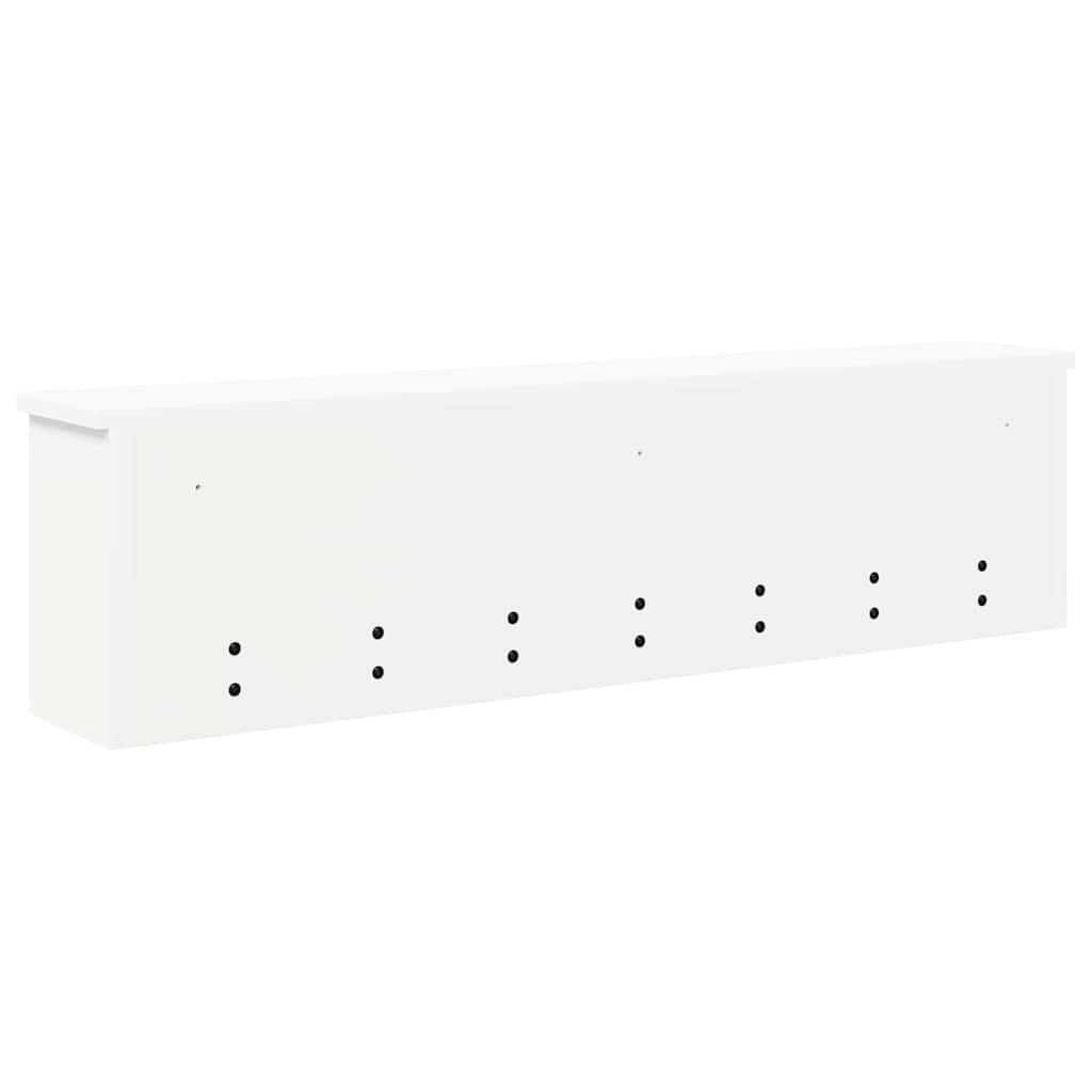 Vægmonteret Jakkeholder Hvid 100 x 16 x 26 cm Konstrueret træ