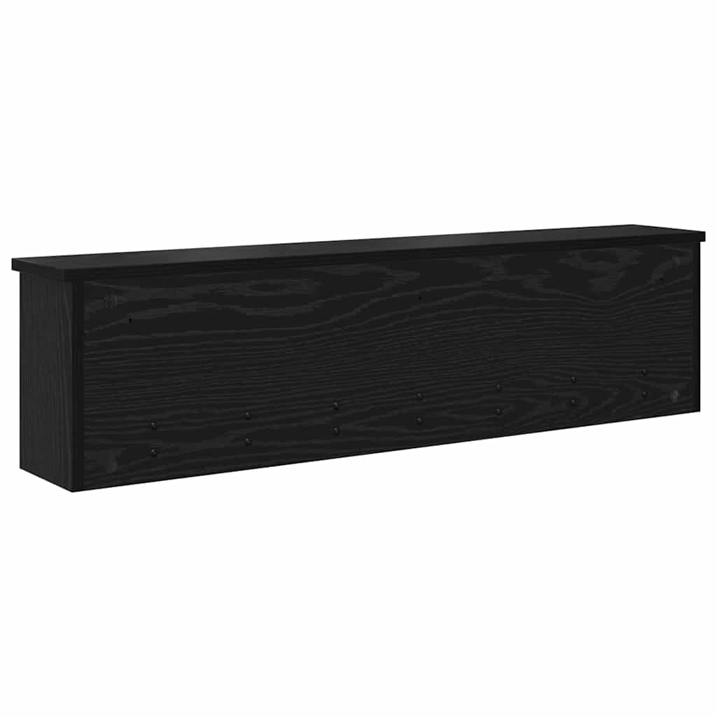 Vægmonteret Jakkeholder Vægmonteret Sort eg 100 x 16 x 26 cm