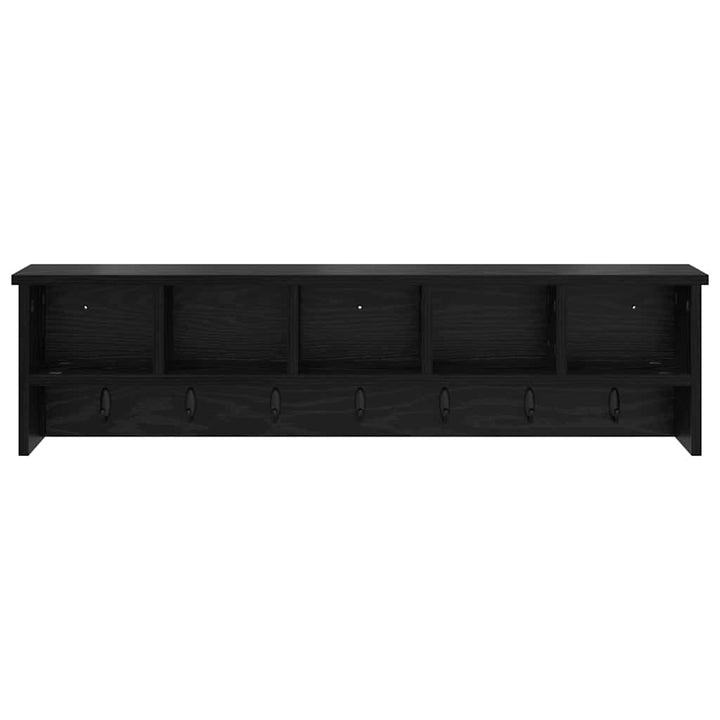 Vægmonteret Jakkeholder Vægmonteret Sort eg 100 x 16 x 26 cm