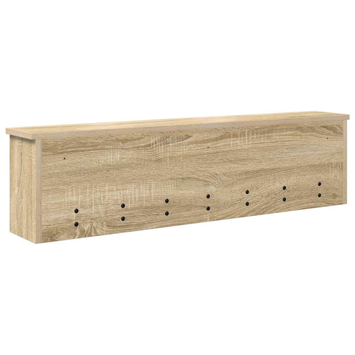 Vægmonteret Jakkeholder med hylde Sonoma eg 100 x 16 x 26 cm