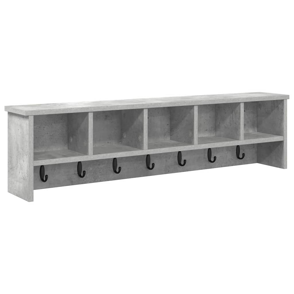 Vægmonteret Jakkeholder Vægmonteret Beton Grå 100 x 16 x 26 cm