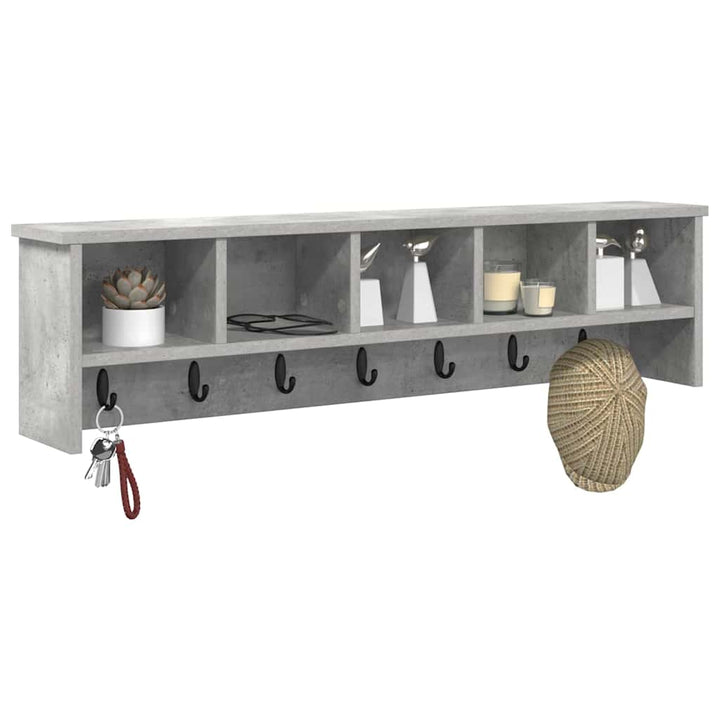 Vægmonteret Jakkeholder Vægmonteret Beton Grå 100 x 16 x 26 cm