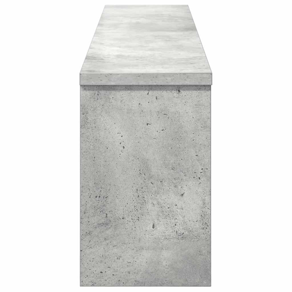 Vægmonteret Jakkeholder med hylde Beton Grå 100 x 16 x 26 cm
