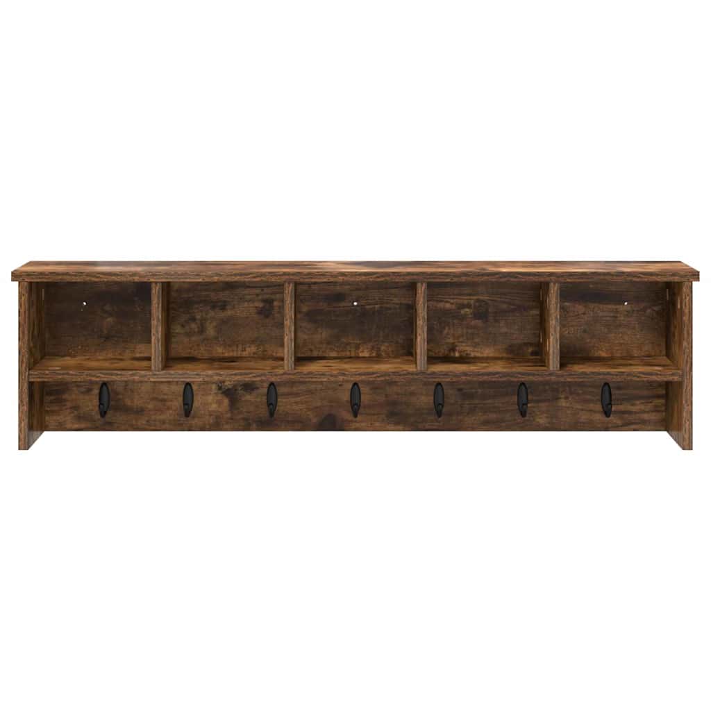 Vægmonteret Jakkeholder med hylde Røget eg 100 x 16 x 26 cm