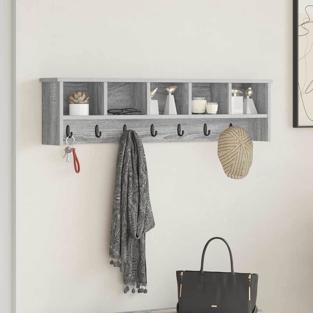 Vægmonteret Jakkeholder Vægmonteret Grå Sonoma 100 x 16 x 26 cm