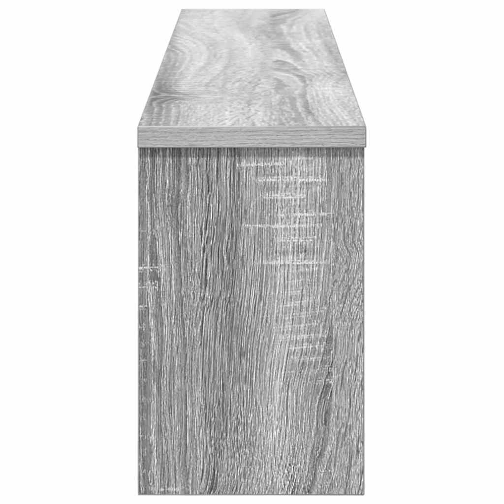 Vægmonteret Jakkeholder med hylde Grå Sonoma 100 x 16 x 26 cm
