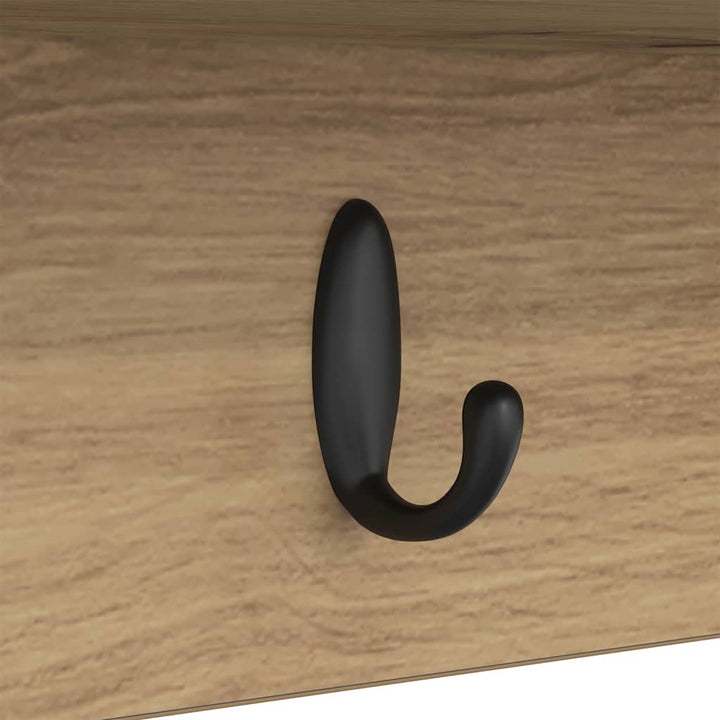 Vægmonteret Jakkeholder Artisan Egetræ 100 x 16 x 26 cm