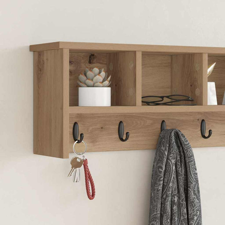 Vægmonteret Jakkeholder Artisan Egetræ 100 x 16 x 26 cm