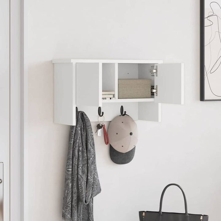Vægmonteret Jakkeholder Vægmonteret Hvid 50 x 20 x 30 cm