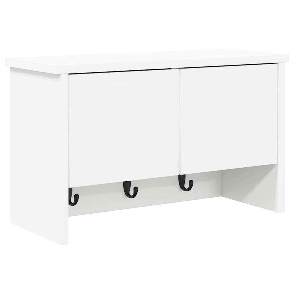 Vægmonteret Jakkeholder Vægmonteret Hvid 50 x 20 x 30 cm