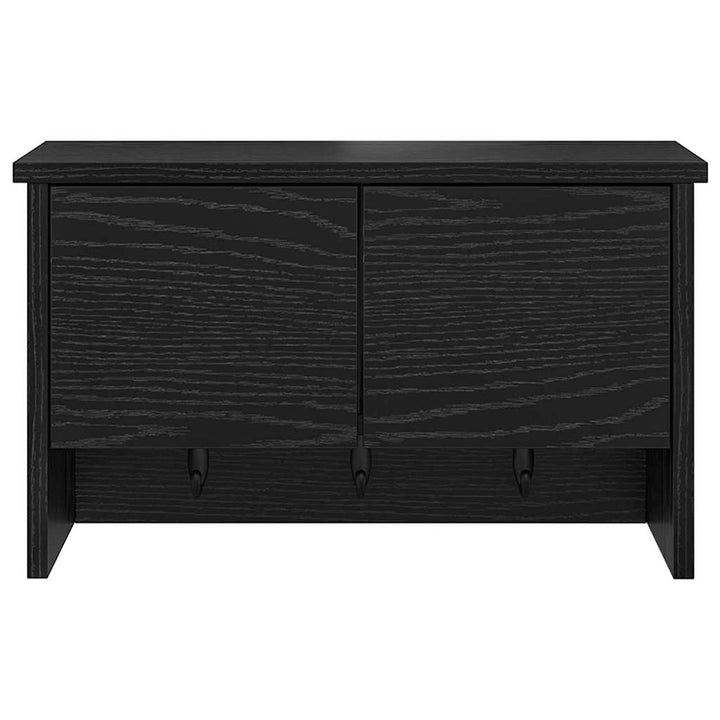 Vægmonteret Jakkeholder Vægmonteret Sort eg 50 x 20 x 30 cm