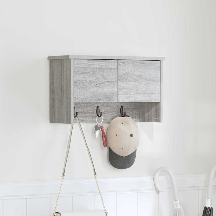 Vægmonteret Jakkeholder Vægmonteret Grå Sonoma 50 x 20 x 30 cm