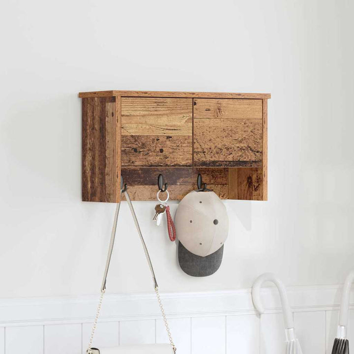 Vægmonteret Jakkeholder Vægmonteret Gammelt træ 50 x 20 x 30 cm