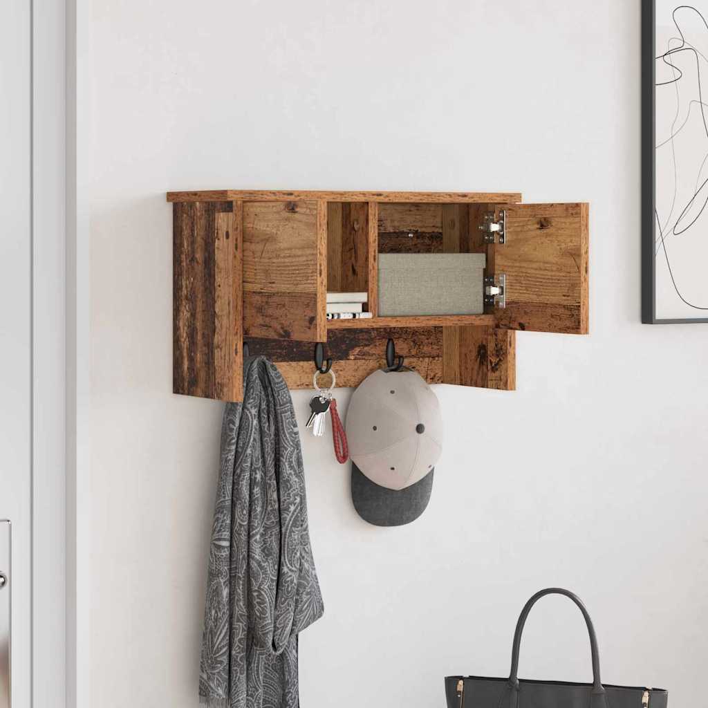 Vægmonteret Jakkeholder Vægmonteret Gammelt træ 50 x 20 x 30 cm
