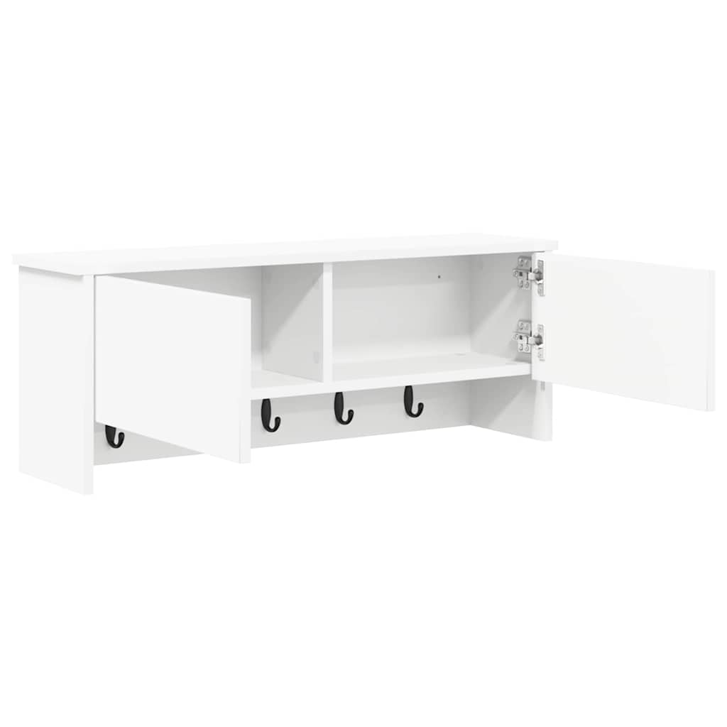 Vægmonteret Jakkeholder Vægmonteret Hvid 80 x 20 x 30 cm