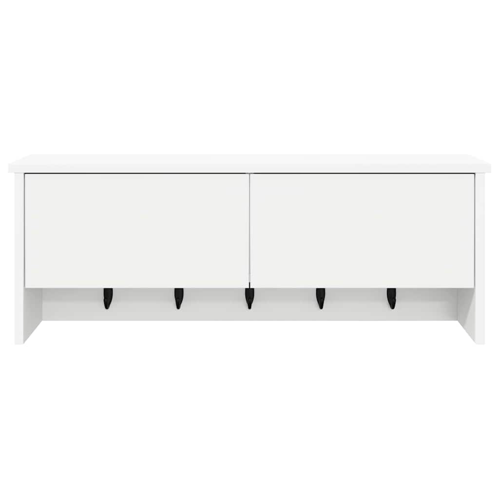 Vægmonteret Jakkeholder Vægmonteret Hvid 80 x 20 x 30 cm