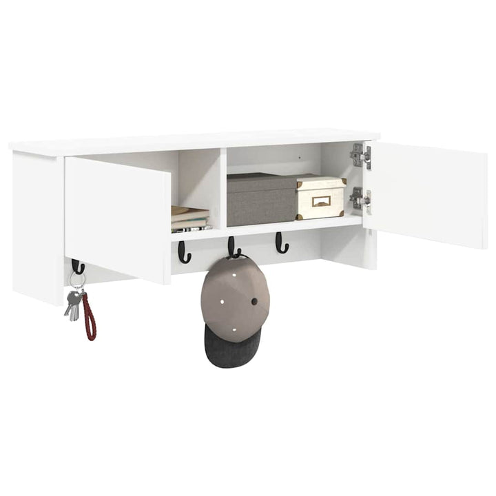 Vægmonteret Jakkeholder Vægmonteret Hvid 80 x 20 x 30 cm