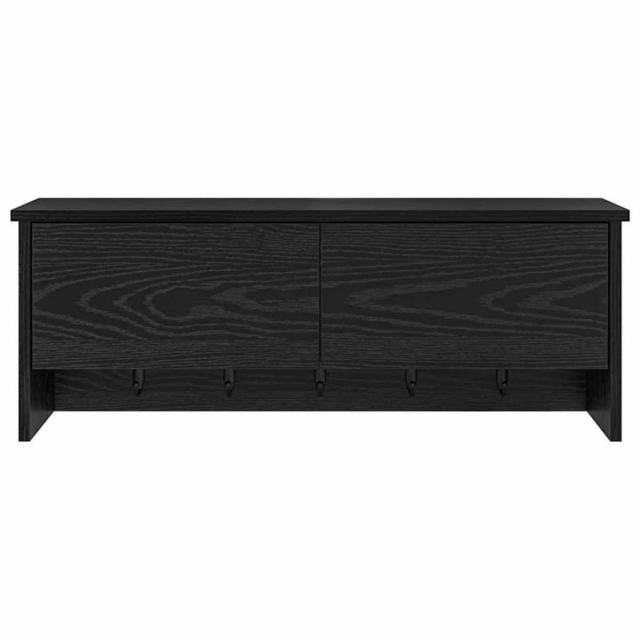 Vægmonteret Jakkeholder Vægmonteret Sort eg 80 x 20 x 30 cm