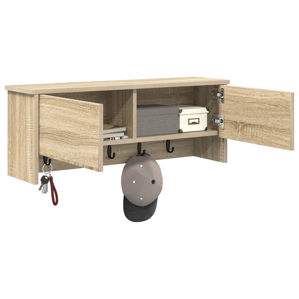 Vægmonteret Jakkeholder Vægmonteret Sonoma eg 80 x 20 x 30 cm