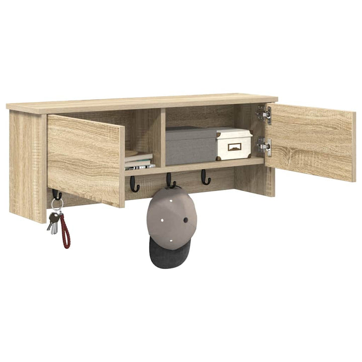 Vægmonteret Jakkeholder Vægmonteret Sonoma eg 80 x 20 x 30 cm