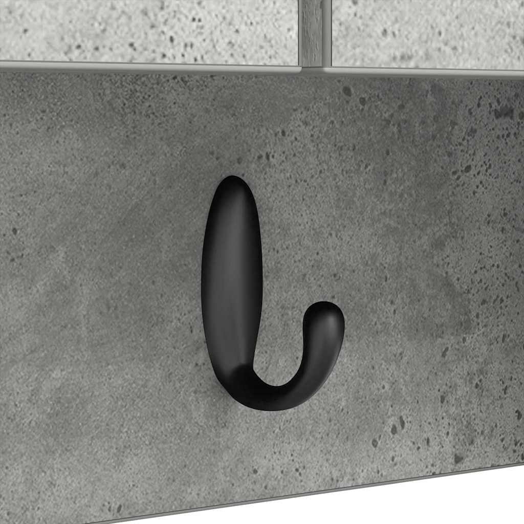 Vægmonteret Jakkeholder Vægmonteret Beton Grå 80 x 20 x 30 cm