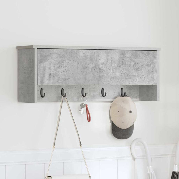 Vægmonteret Jakkeholder Vægmonteret Beton Grå 80 x 20 x 30 cm