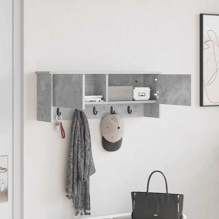 Vægmonteret Jakkeholder Vægmonteret Beton Grå 80 x 20 x 30 cm
