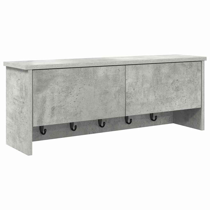 Vægmonteret Jakkeholder Vægmonteret Beton Grå 80 x 20 x 30 cm