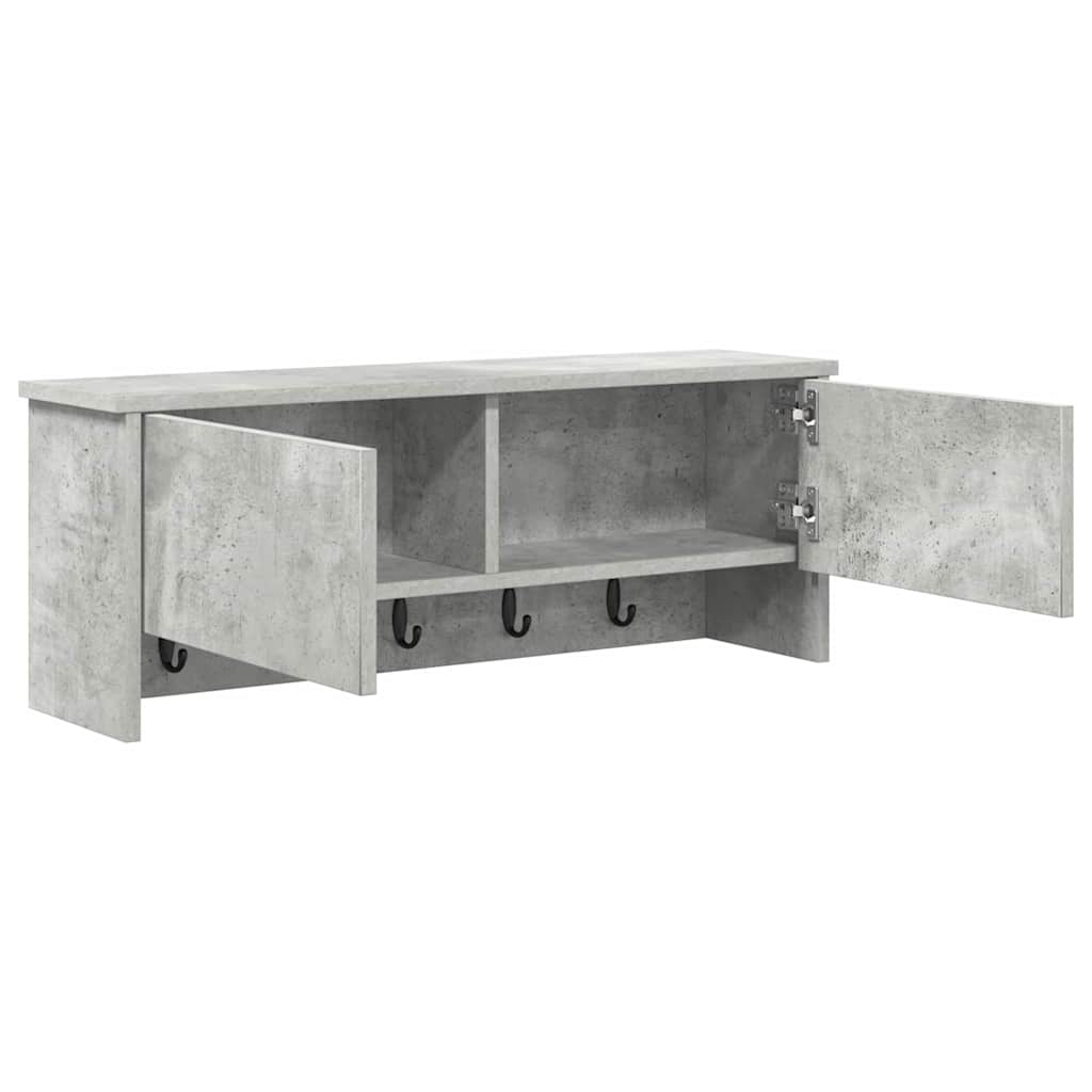 Vægmonteret Jakkeholder Vægmonteret Beton Grå 80 x 20 x 30 cm