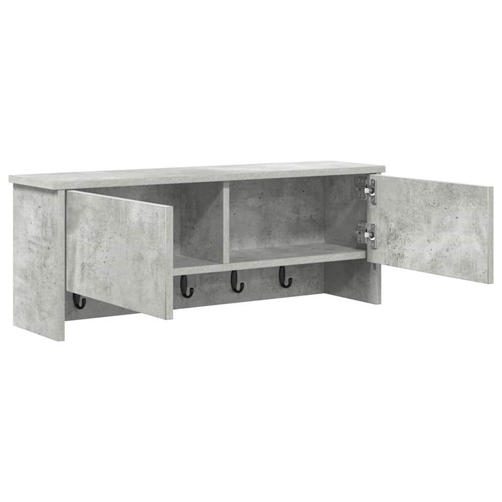 Vægmonteret Jakkeholder Vægmonteret Beton Grå 80 x 20 x 30 cm