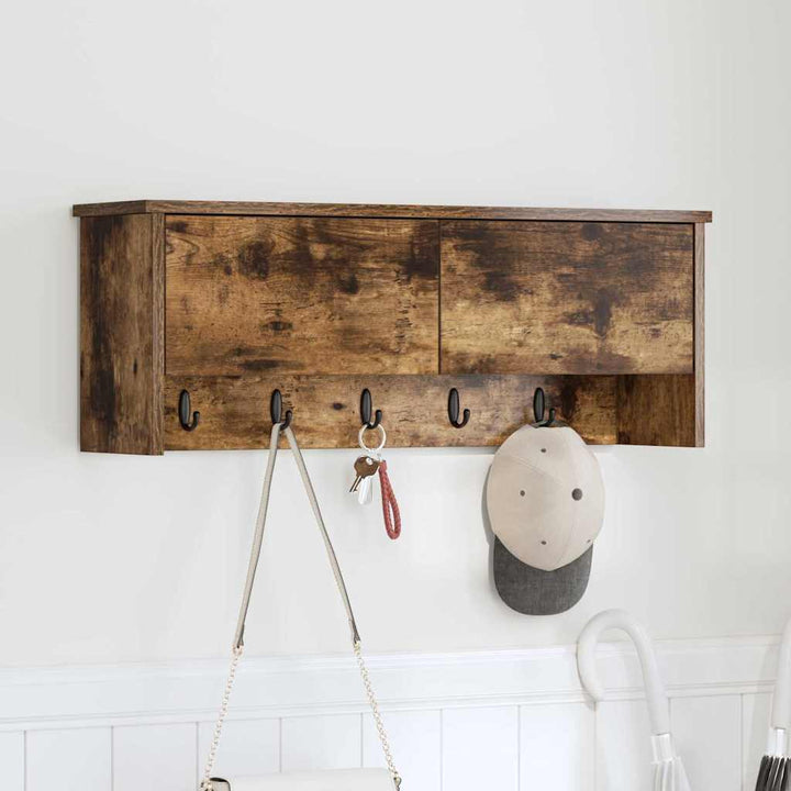 Vægmonteret Jakkeholder Vægmonteret Røget eg 80 x 20 x 30 cm