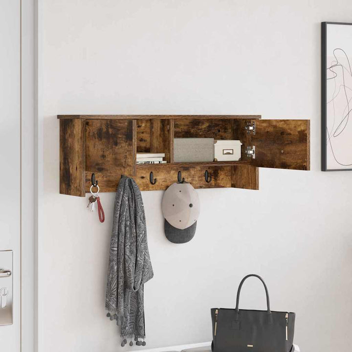 Vægmonteret Jakkeholder Vægmonteret Røget eg 80 x 20 x 30 cm