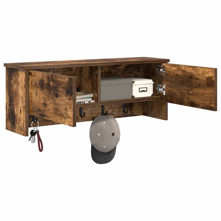 Vægmonteret Jakkeholder Vægmonteret Røget eg 80 x 20 x 30 cm