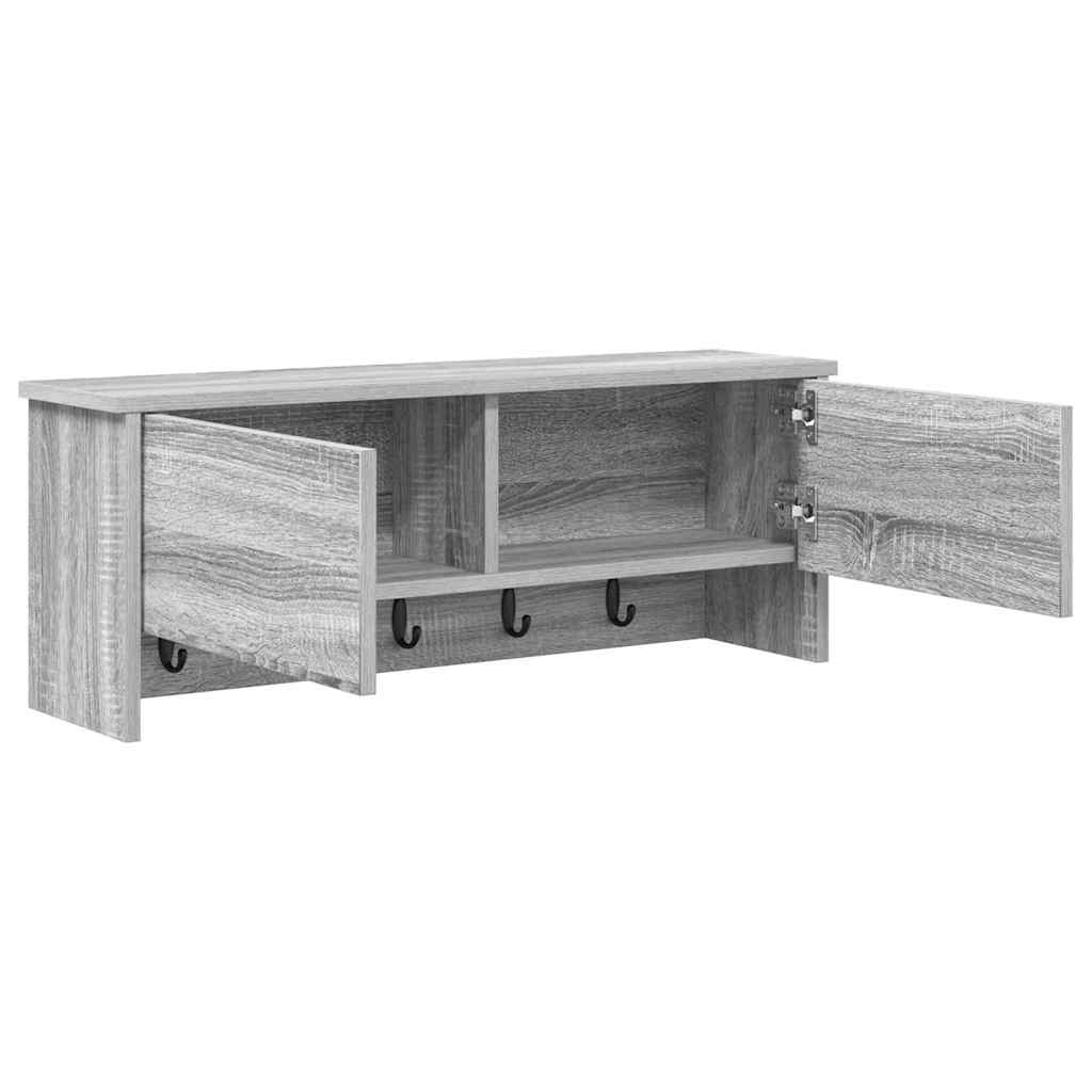 Vægmonteret Jakkeholder Vægmonteret Grå Sonoma 80 x 20 x 30 cm